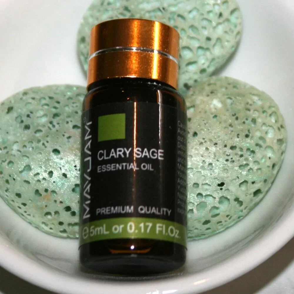 HAND CRAFTED 2 Clary Sage Aroma Stones Aromatherapy Essential Oil Diffuser Pair